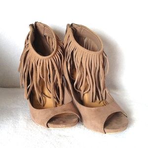 Brash fringe high heels